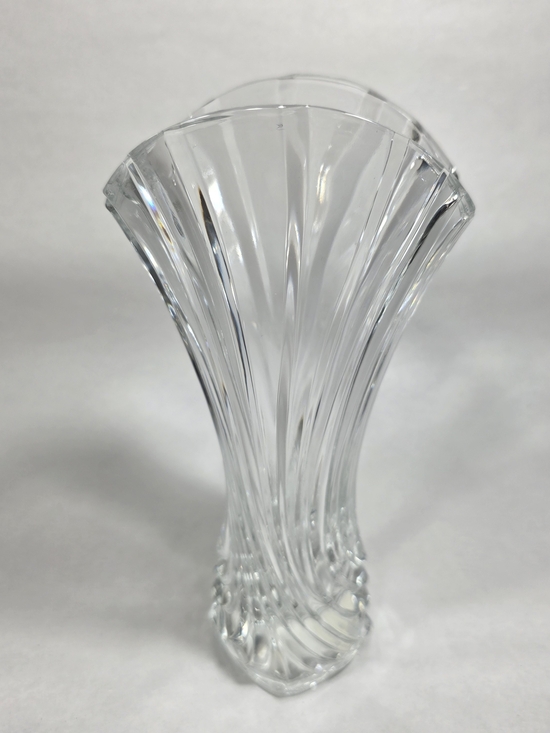 Mikasa Other - Mikasa Flores 8" Crystal Bud Vase Fan Swirl WX056/621 Japan Vintage
